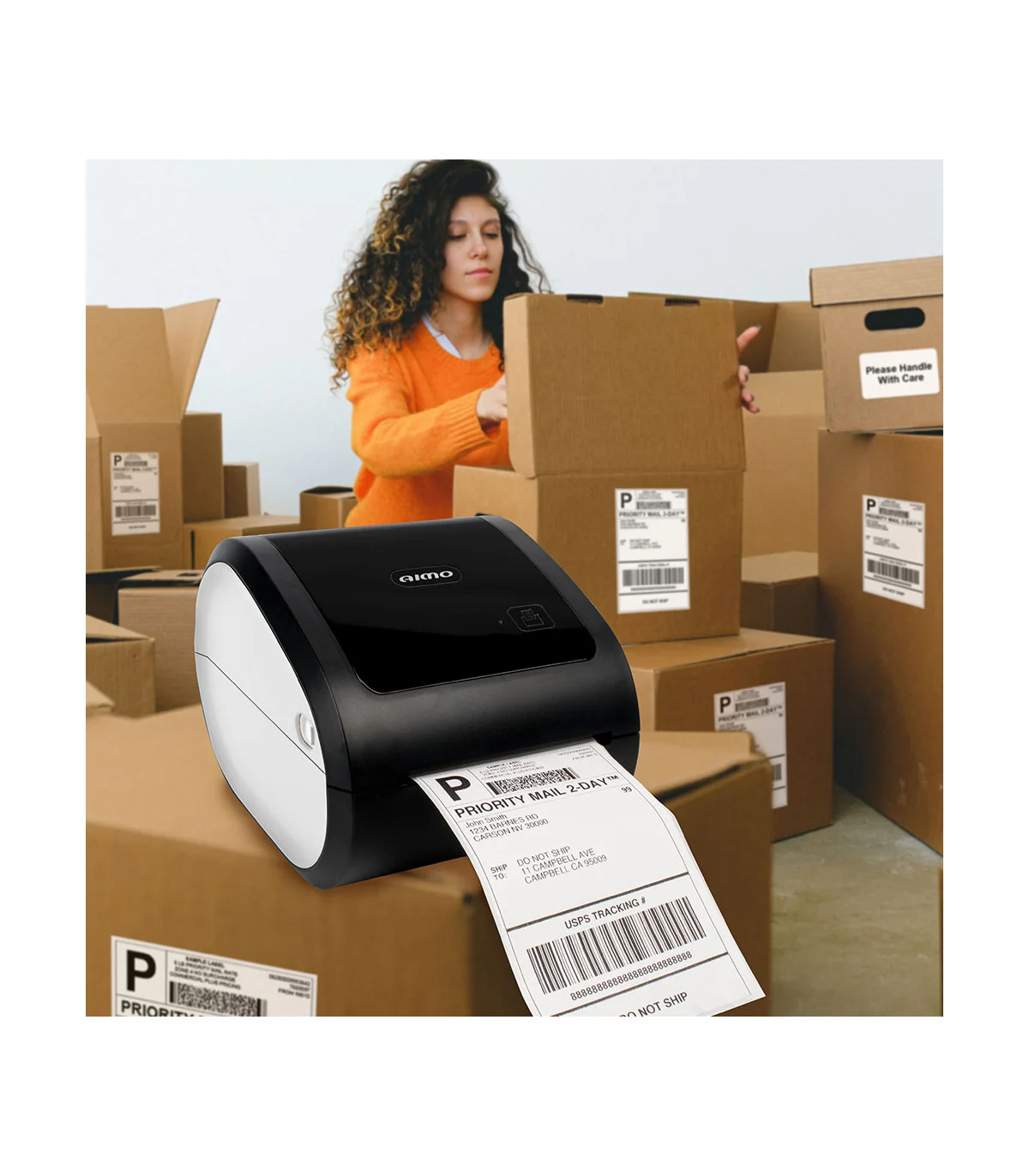 AIMO D520BT - Máy in nhãn vận đơn, in nhãn đơn hàng | AIMO Việt Nam