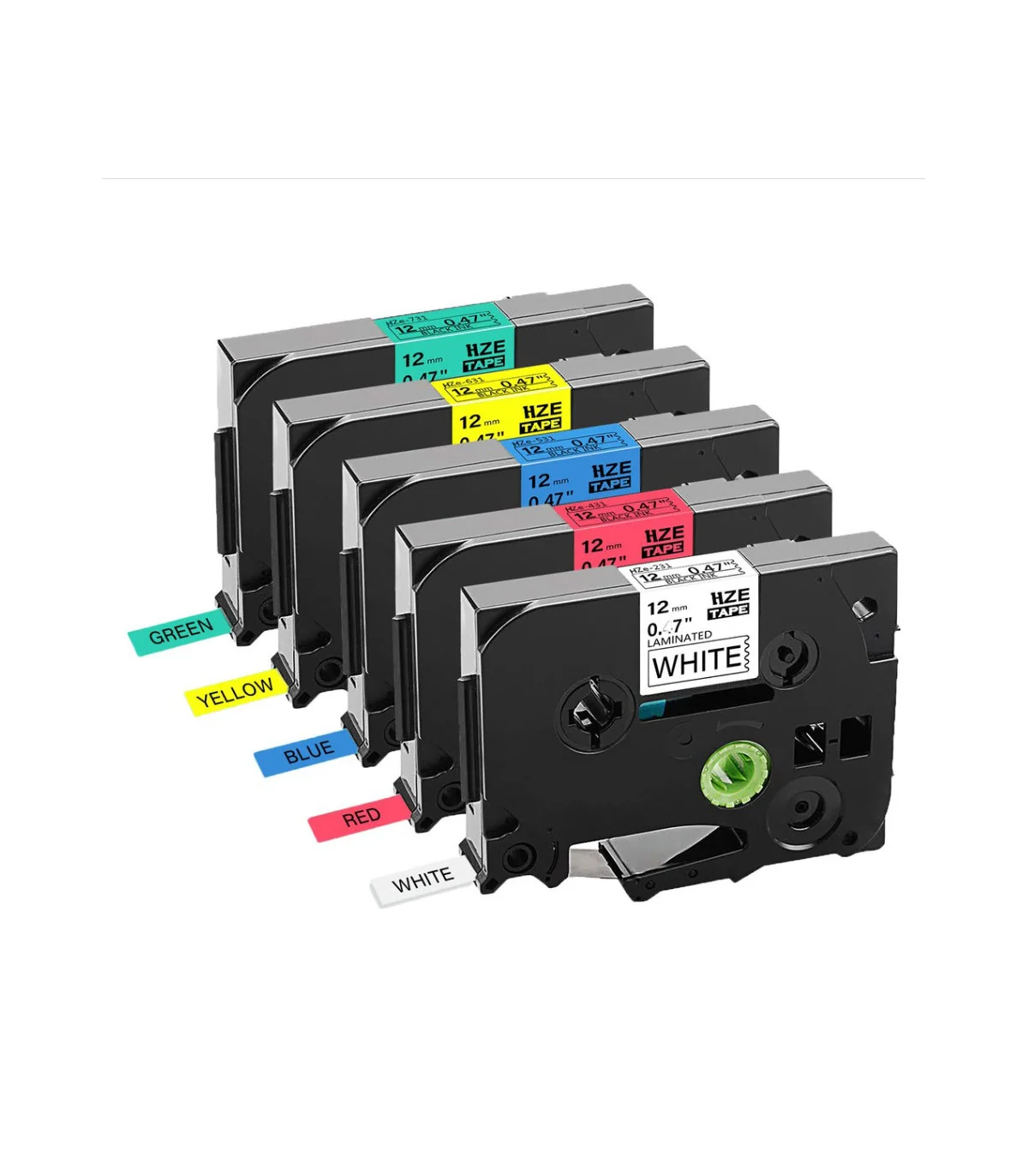 Nhãn HZe-FX441 (TZe-FX441), 18mm X 8m, Chữ đen - nền đỏ | AIMO Việt Nam