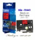 Nhãn HZe-FX441 (TZe-FX441), 18mm X 8m, Chữ đen - nền đỏ | AIMO Việt Nam