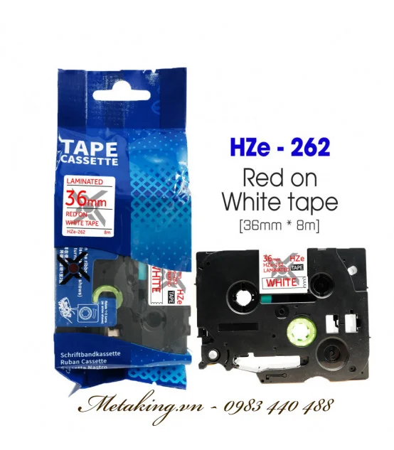 Nhãn HZe-262 (TZe-262), 36mm X 8m, Chữ đỏ - nền trắng | AIMO Việt Nam