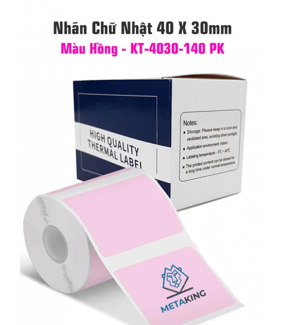 Nhãn Đa Năng 40 X 30mm màu hồng, KT-4030-230PK | AIMO Việt Nam