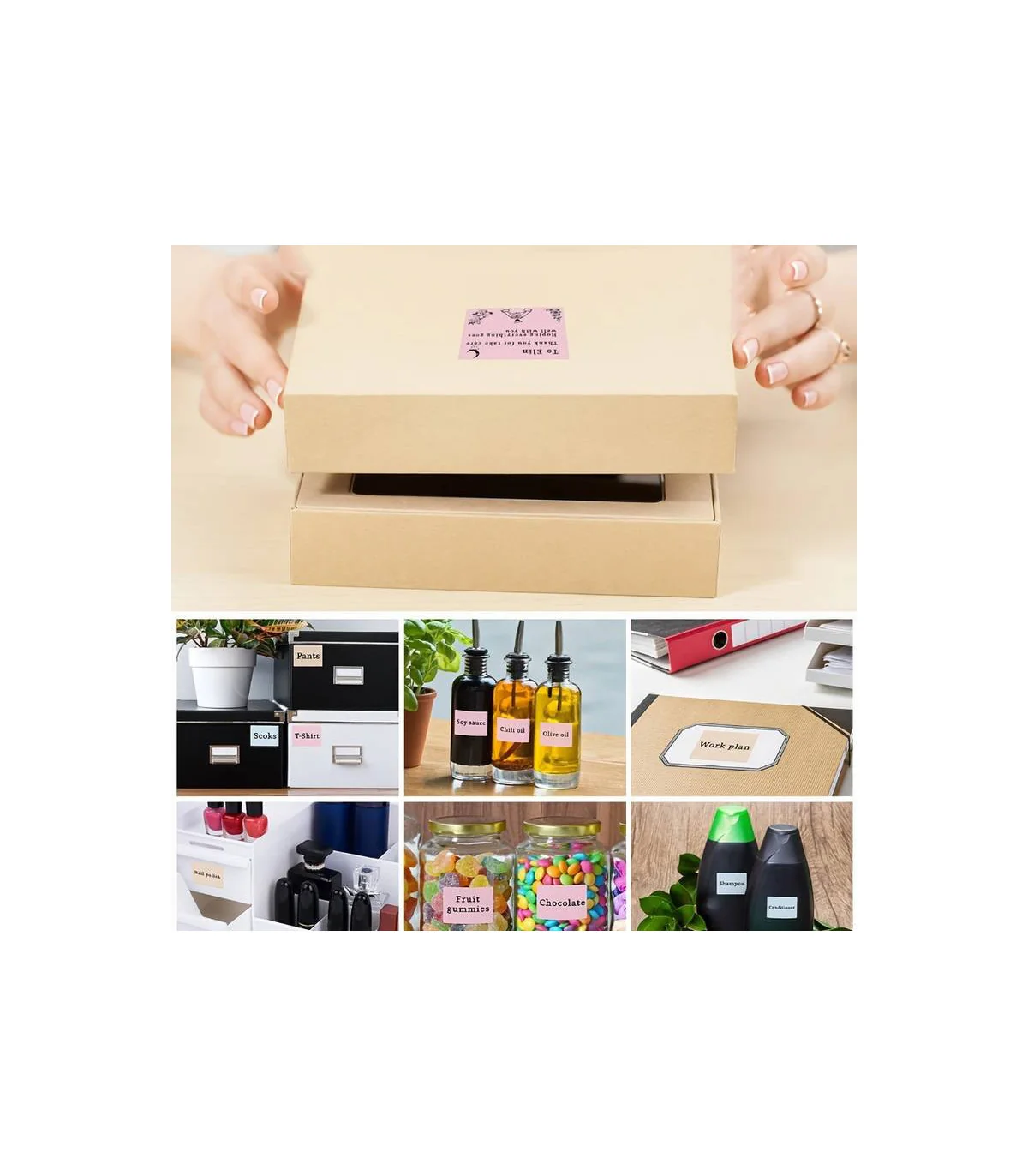 Nhãn Đa Năng 40 X 30mm màu kaki, KT-4030-230KA | AIMO Việt Nam