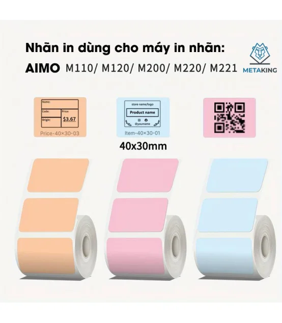 Nhãn Đa Năng 40 X 30mm màu kaki, KT-4030-230KA | AIMO Việt Nam