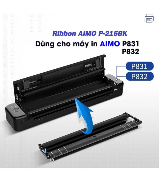Ruy băng (Ribbon) P-215BK cho P831/P832 | AIMO Việt Nam