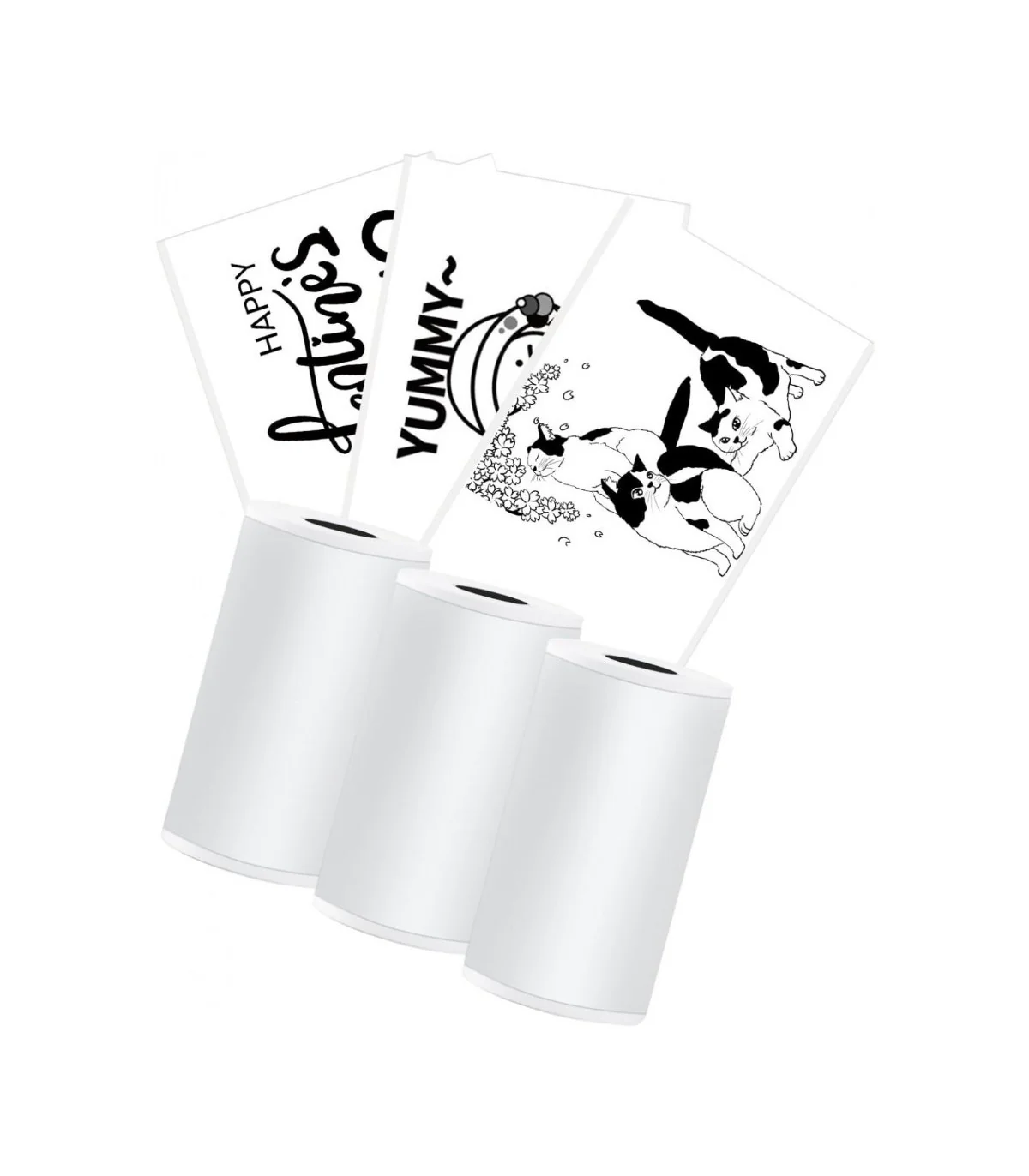 Giấy in nhiệt màu trắng cho T02, 53mm X 6.5m, KT-RM10, không keo | AIMO Việt Nam