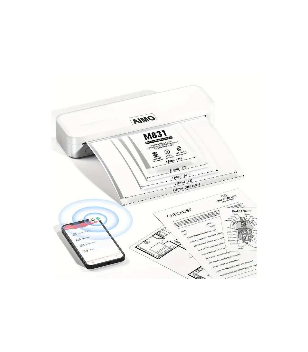 Máy In A4 Di Động AIMO M831 | AIMO Việt Nam