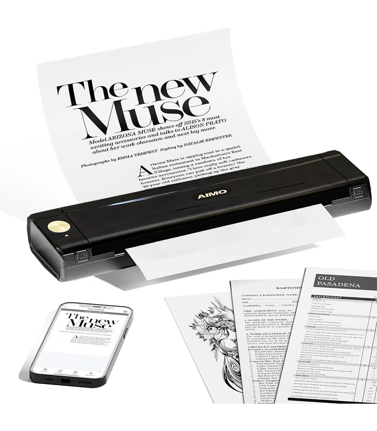 Máy in A4 di động AIMO M08E | AIMO Việt Nam