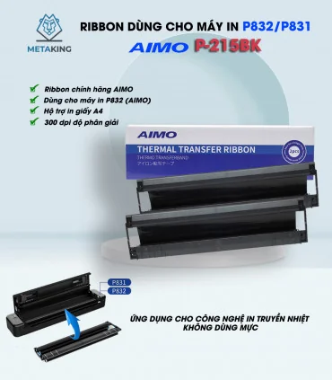 Ruy băng (Ribbon) P-215BK cho P831/P832 | AIMO Việt Nam