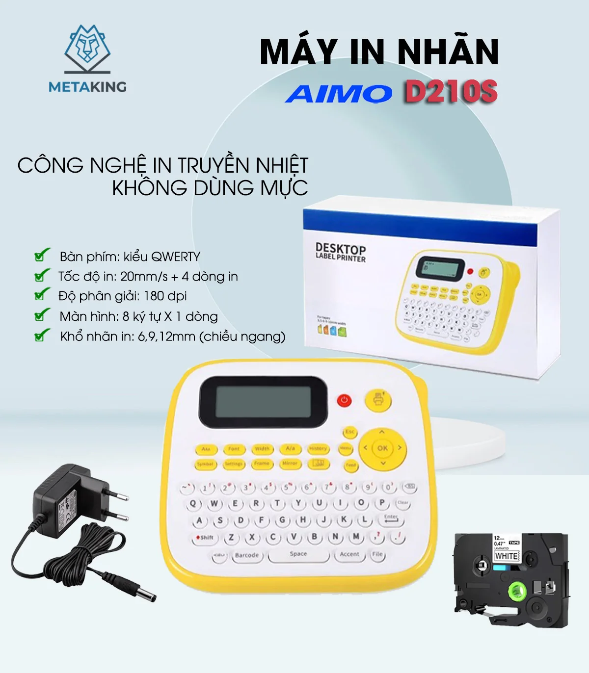 Máy in nhãn AIMO D210S | AIMO Việt Nam