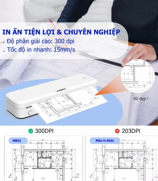 Máy In A4 Di Động AIMO M831 | AIMO Việt Nam