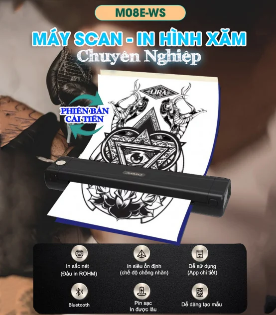 Máy Scan Hình Xăm AIMO M08E-WS | AIMO Việt Nam
