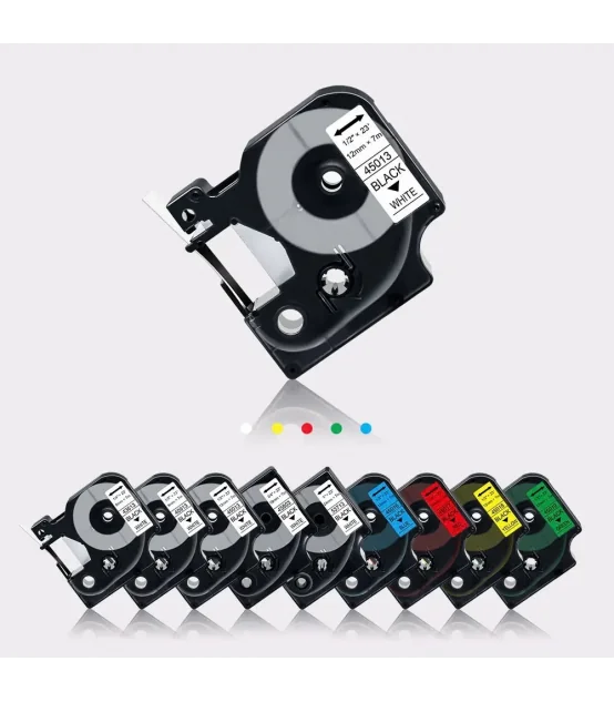 Dymo DM-A45013, [12mm x 7m], Chữ đen nền trắng | AIMO Việt Nam
