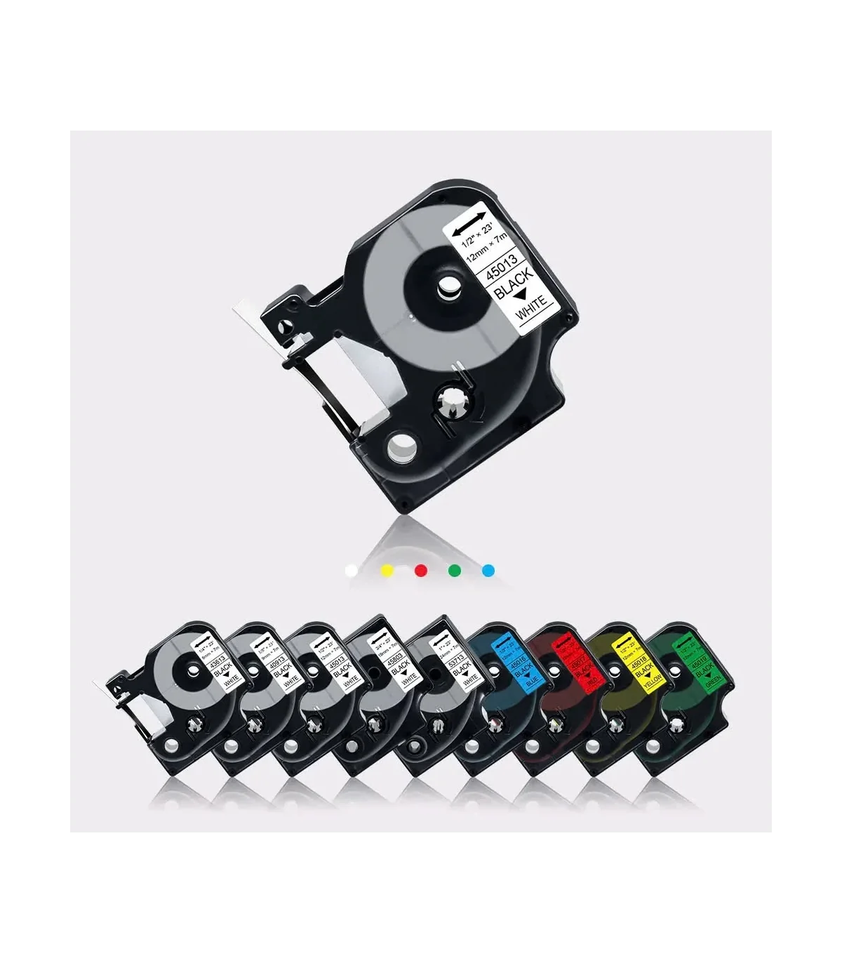 Dymo DM-A18488, [12mm x 7m], Chữ đen nền trắng | AIMO Việt Nam