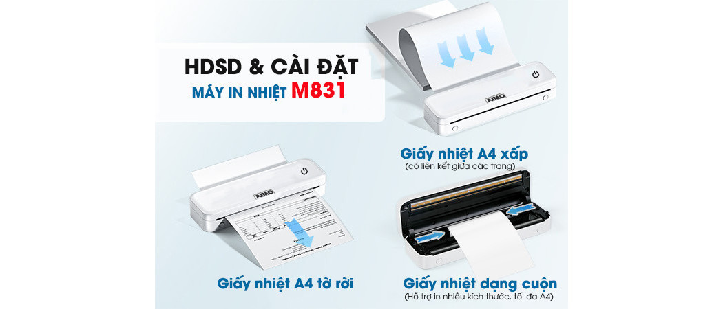 Hướng Dẫn Cài Đặt & Sử Dụng Máy In Di Động M831 - Máy In Giấy Nhiệt A4